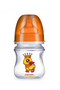 Бутылочка Canpol babies Easy Start с широким горлышком, пластик, соска силикон, фигурная,120 мл